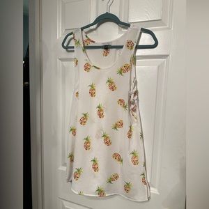 Sister M White Womens Camisole Tank Top Sleeveless Cover Up Crisscross accent